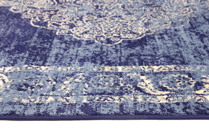 Arya Distressed Navy Rug