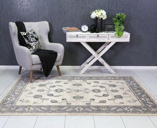 Ariana Ziegler Cream Grey Rug - /products/ariana-ziegler-cream-grey-rug