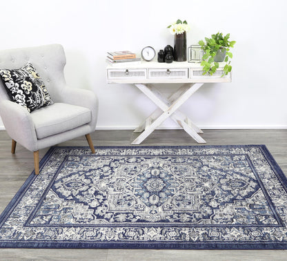 Ariana Tranistional Navy Rug