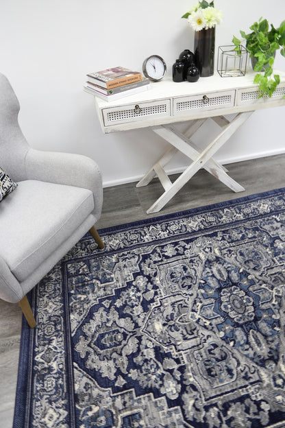 Ariana Tranistional Navy Rug