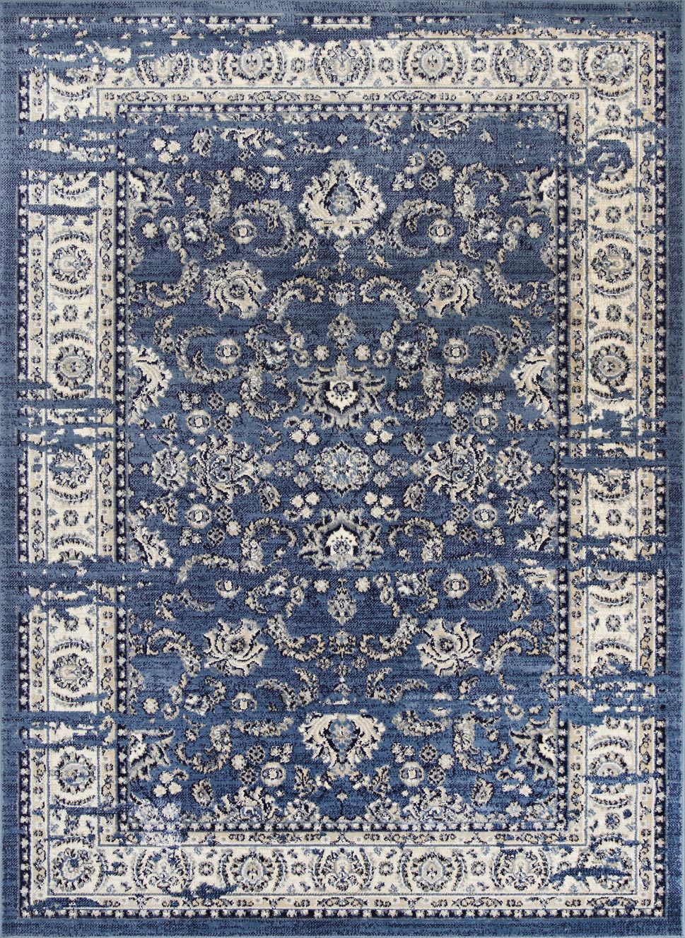 Arya Ziegler Distressed Navy Rug