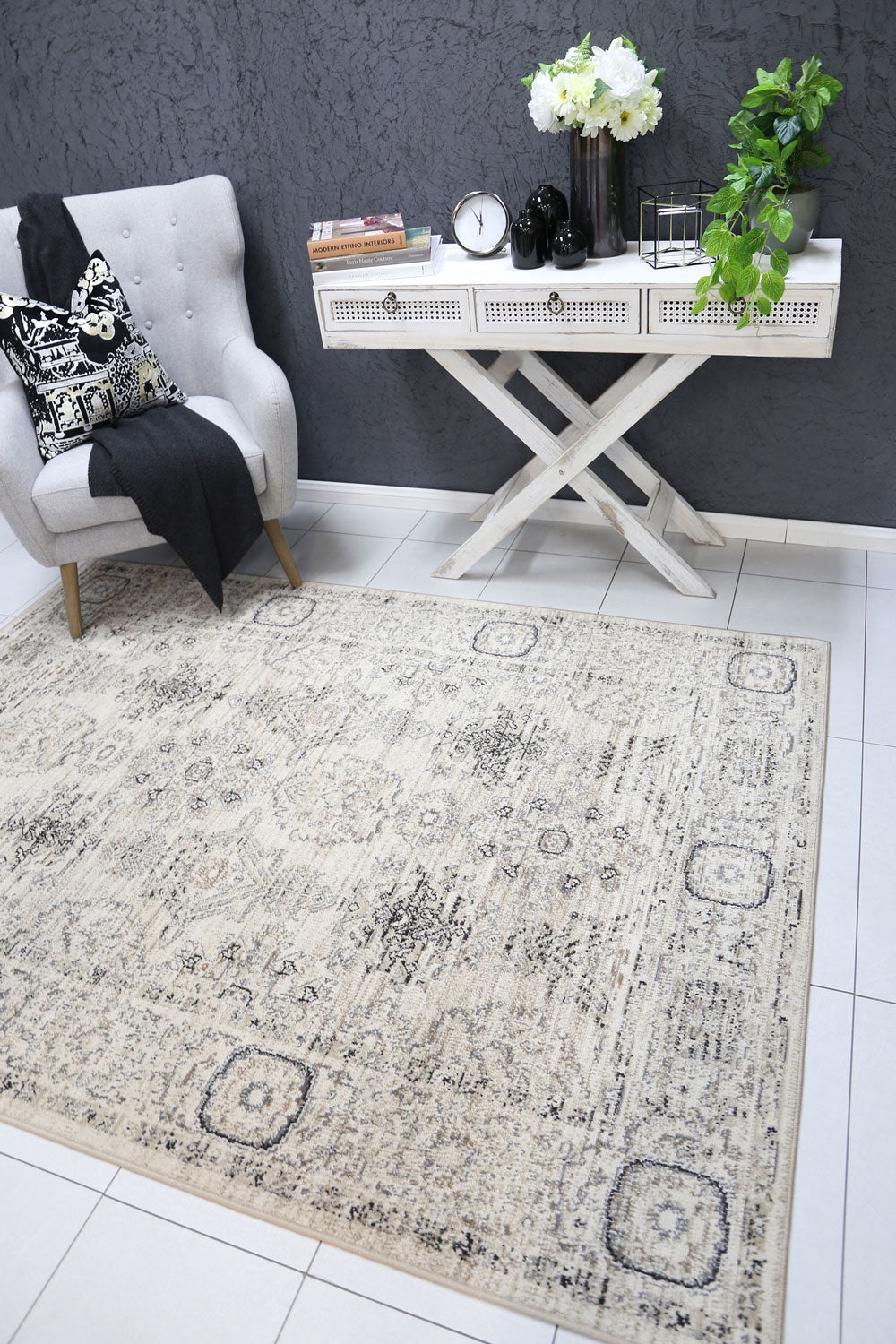 Ariana Ziegler Cream Grey Rug