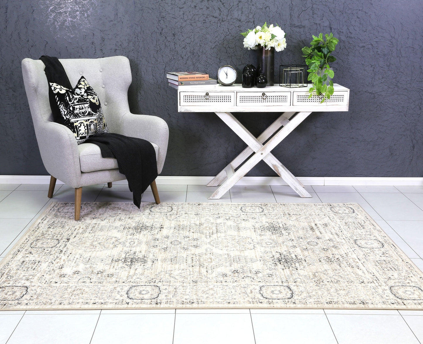 Ariana Ziegler Cream Grey Rug