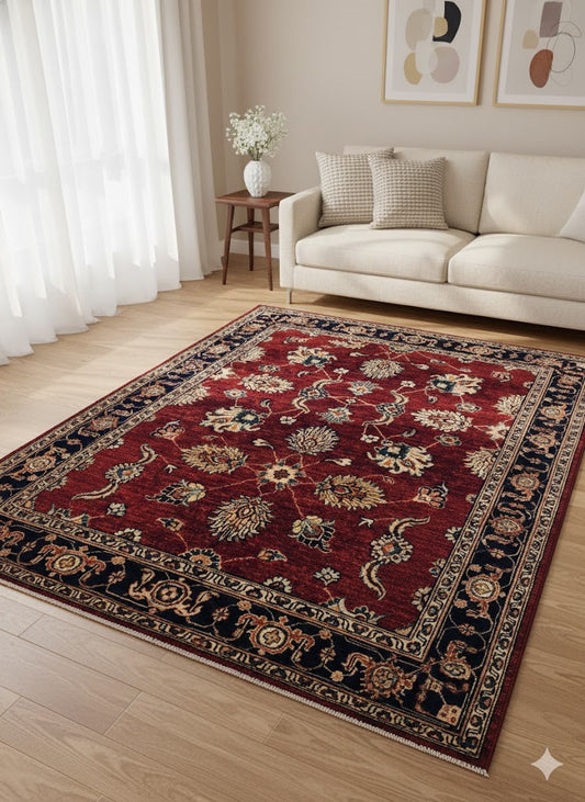 Dark Red Superfine Kazak Suitable for any decoration Area (120 x 180 cm) - /products/dark-red-superfine-kazak-affordable-wool-rugs