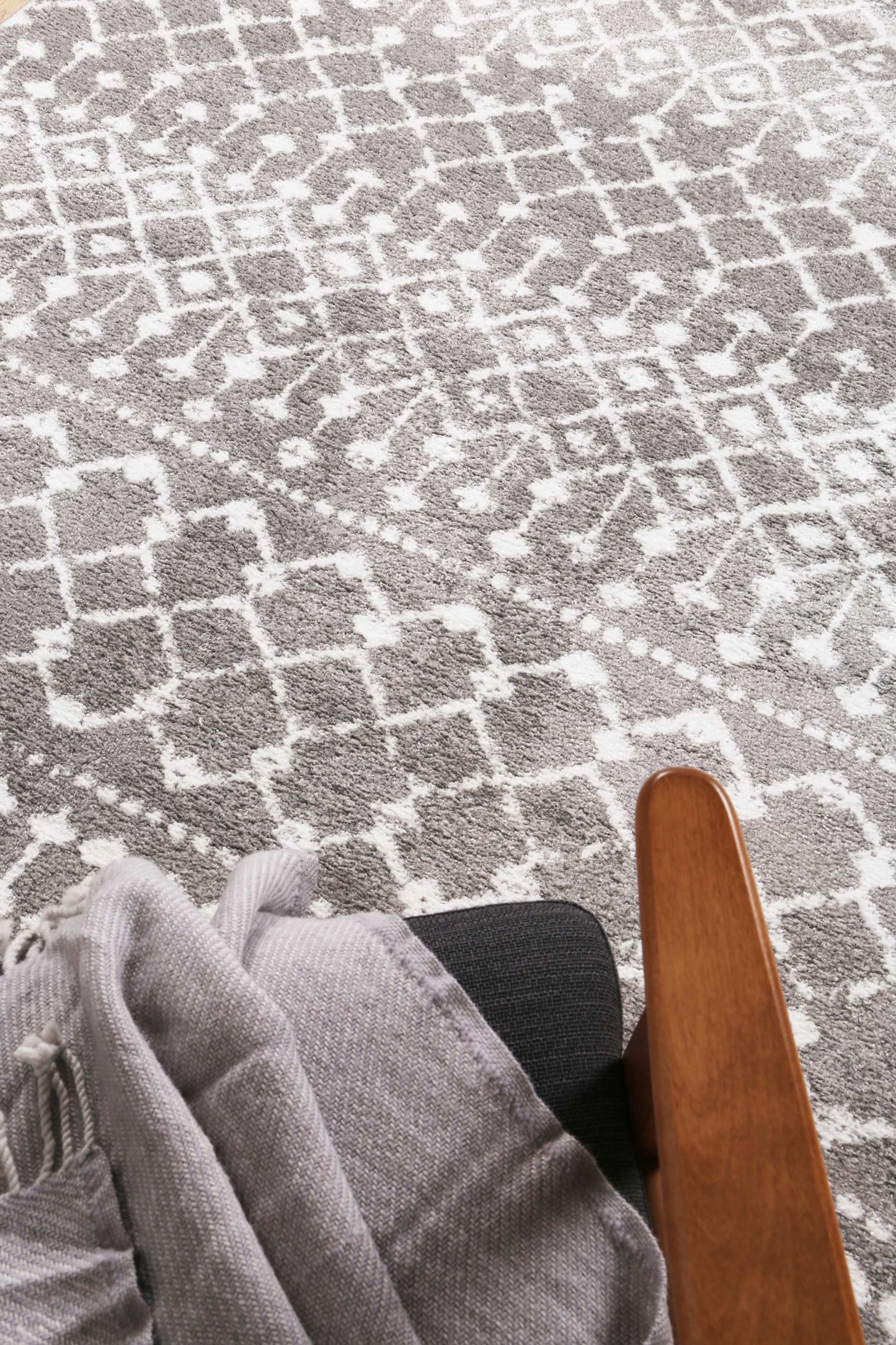 Bergen Repeats Grey and White Rug