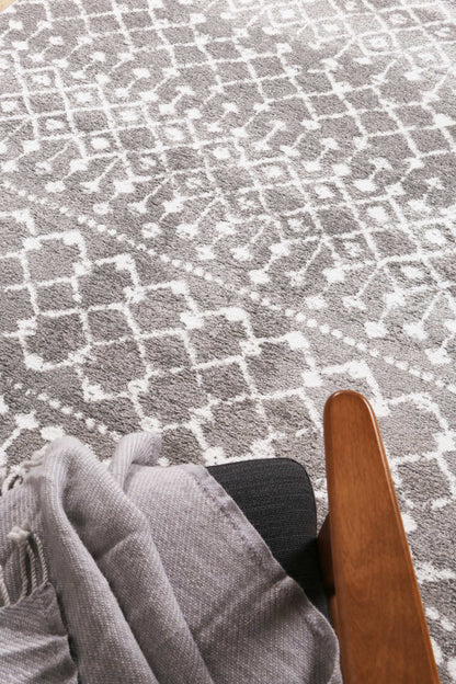 Bergen Repeats Grey and White Rug