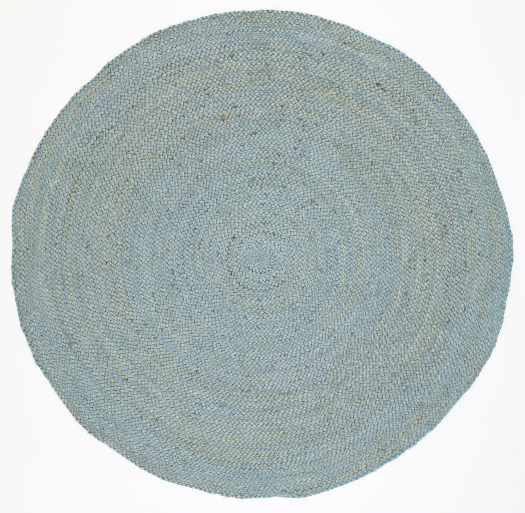 Organica Tundra Blue Jute Round Rug