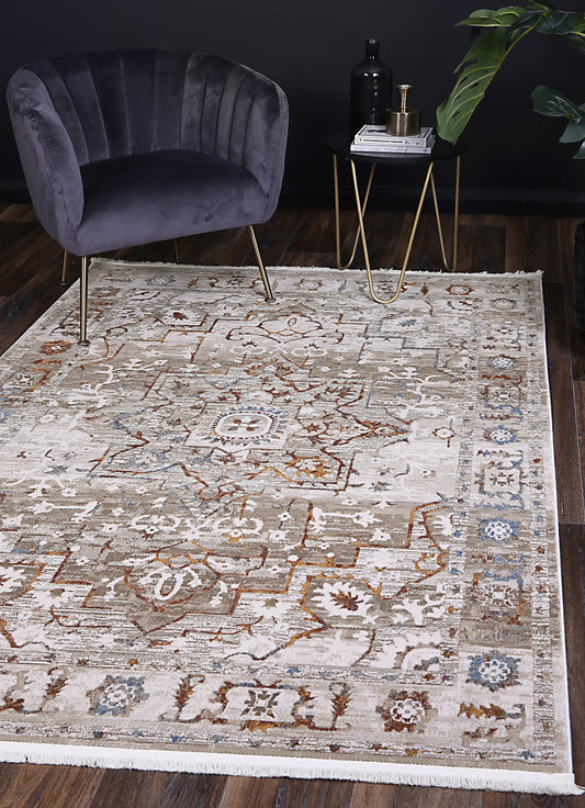Bohemian Paradise Medalion Beige Multi Rug - /products/cordelia-medalion-beige-multi-rug
