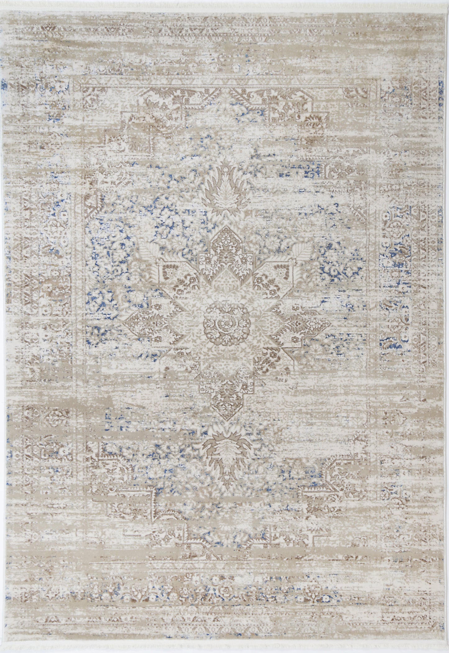 Bohemian Paradise Medalion Beige Blue Rug