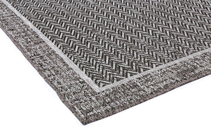 Capri Black Natural Boarder Rug