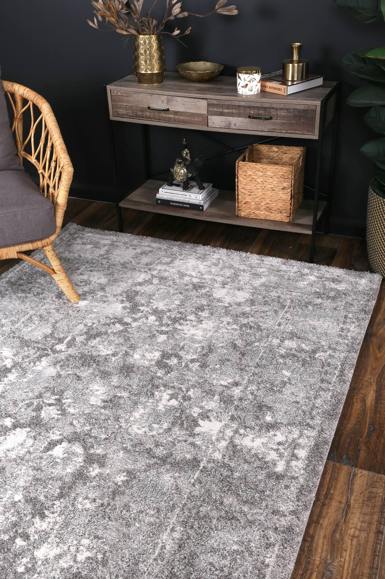 Century Claudius Grey Plush Rug