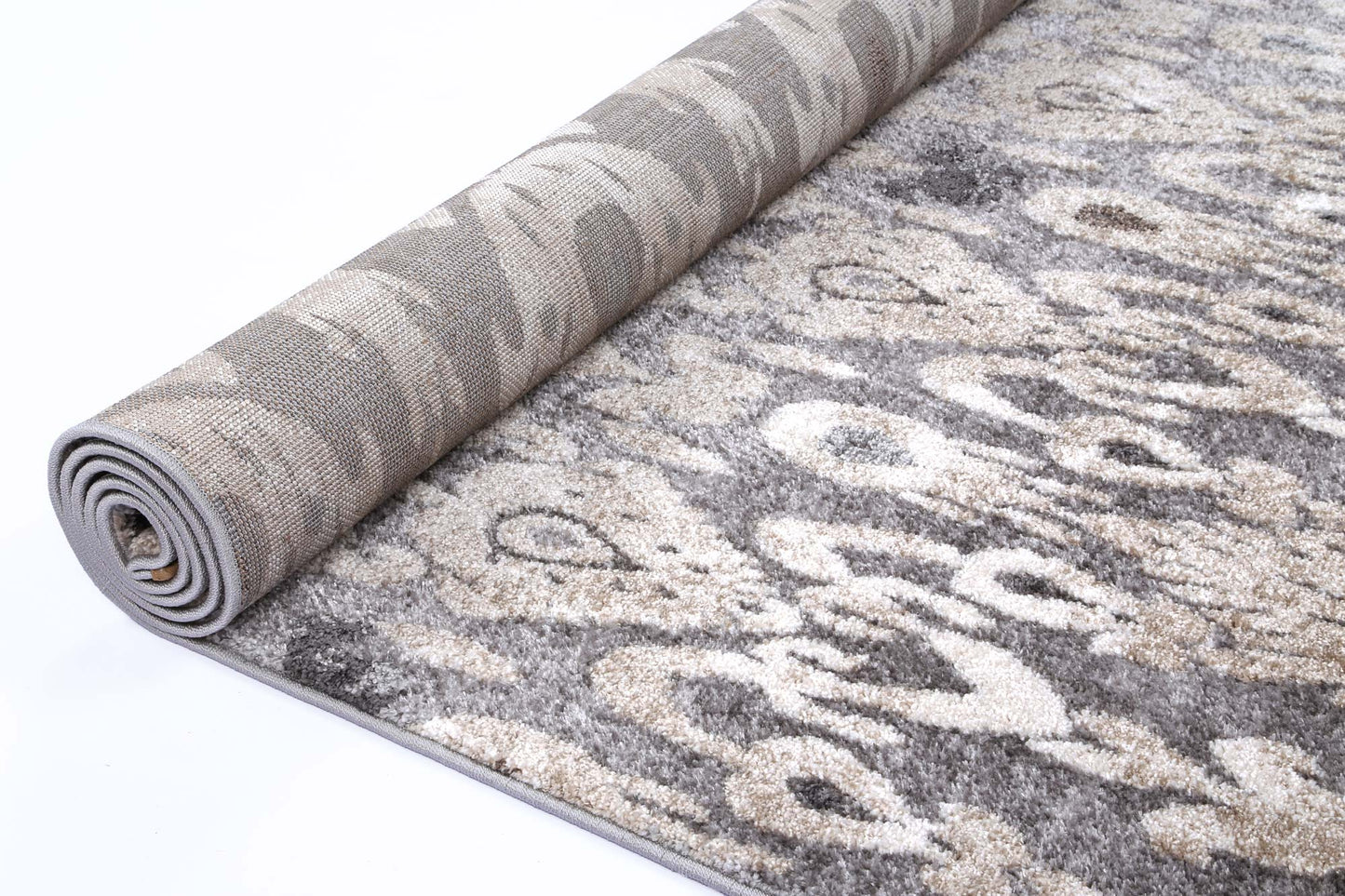 Chelsea Damask Grey Plush Rug