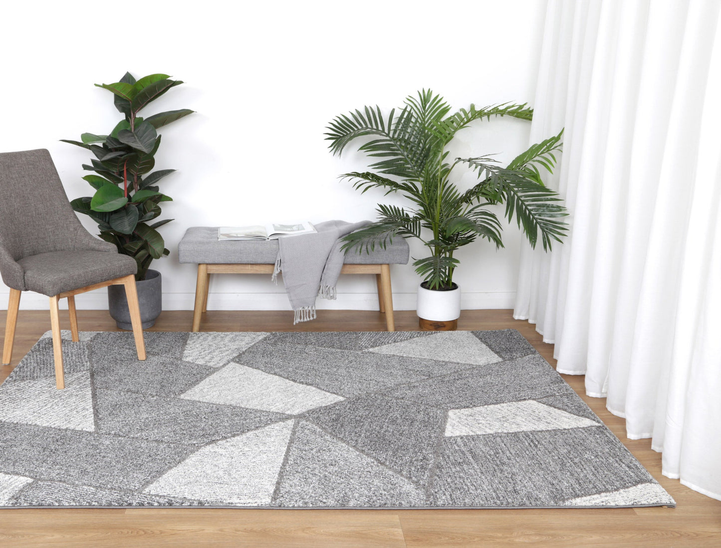 Chelsea Grey Geometric Rug