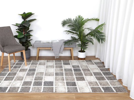 Chelsea Patchwork Grey and Beige Plush Rug - /products/chelsea-patchwork-grey-and-beige-plush-rug