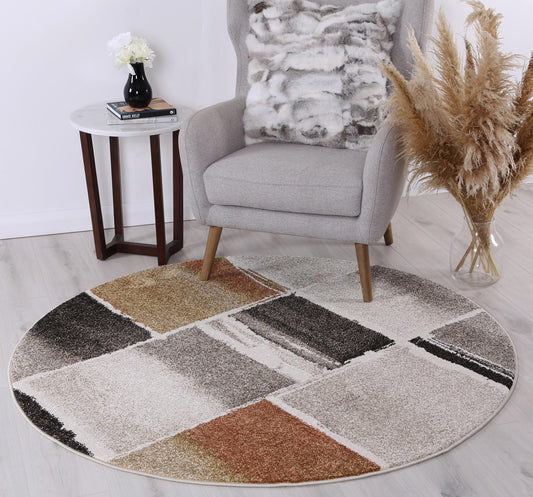 Chelsea Abstract Grey Plush Round Rug - /products/chelsea-abstract-grey-plush-round-rug