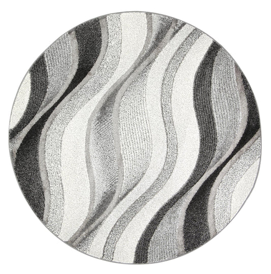 Chelsea Waves Grey Plush Round RugChelsea Waves Grey Plush Round Rug - /products/chelsea-waves-grey-plush-round-rug