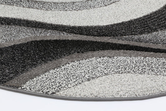 Chelsea Waves Grey Plush Round Rug - /products/chelsea-waves-grey-plush-round-rug