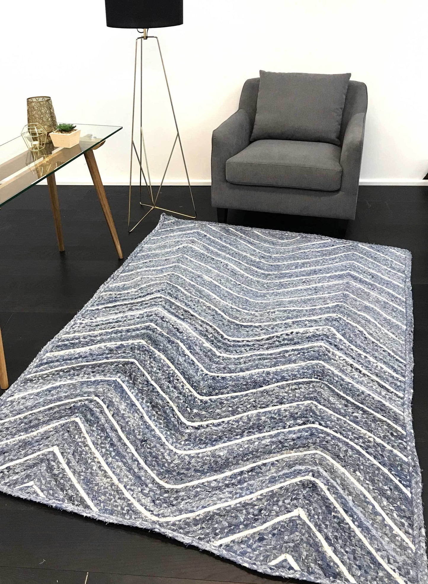Artwell Blue Chevron Rug
