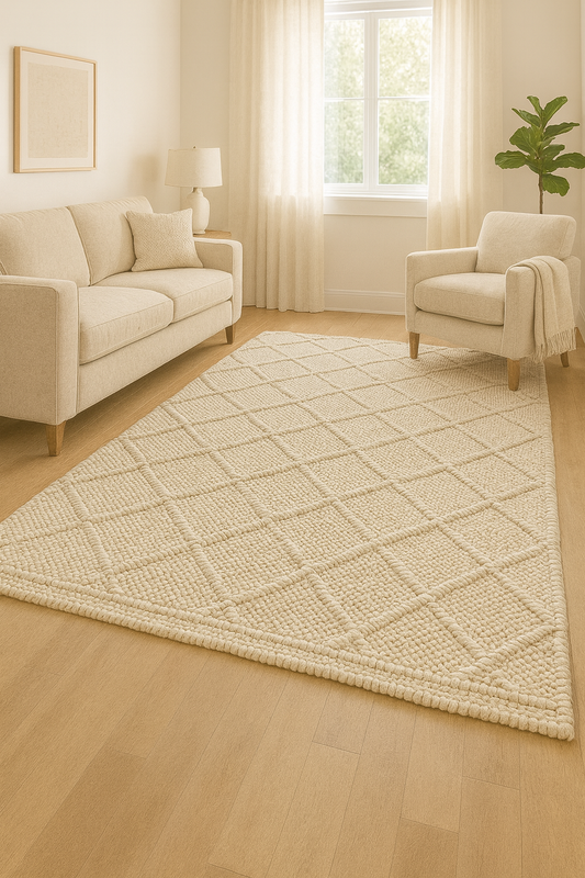 Geometric Diamonds Handmade Rug Collection OnlineElegant Geometric Pattern of Diamonds Handmade Rug – 125 x 190 cm - /products/handmade-elegant-rugs-for-sale-120-x-180-cm