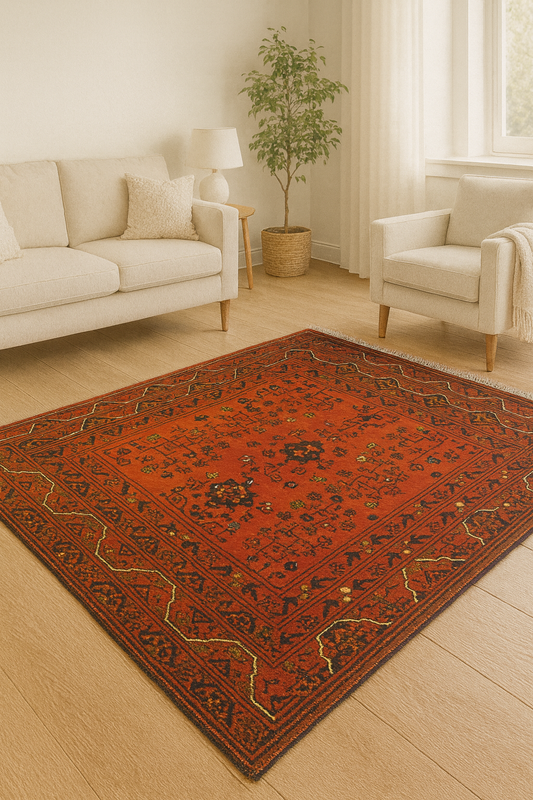 Buy wool rugs onlineHandmade Hand-Knotted Kunduz Wool Rug – 100 × 150 CM - /products/khal-hand-knotted-rugs-for-sale