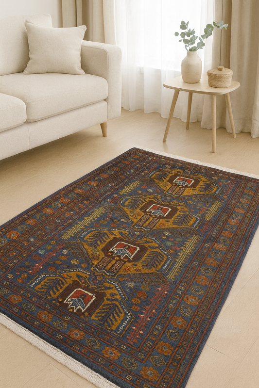 Antique Adraskan Rugs OnlineAntique Adraskan Hand-Spun Sheep Wool Rug (110 x 210) cm - /products/antique-adraskan-tribal-rugs-wool-rugs-106-x-195-cm