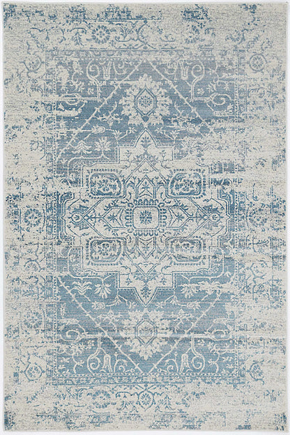 Delicate Audrey Ivory & Blue Rug