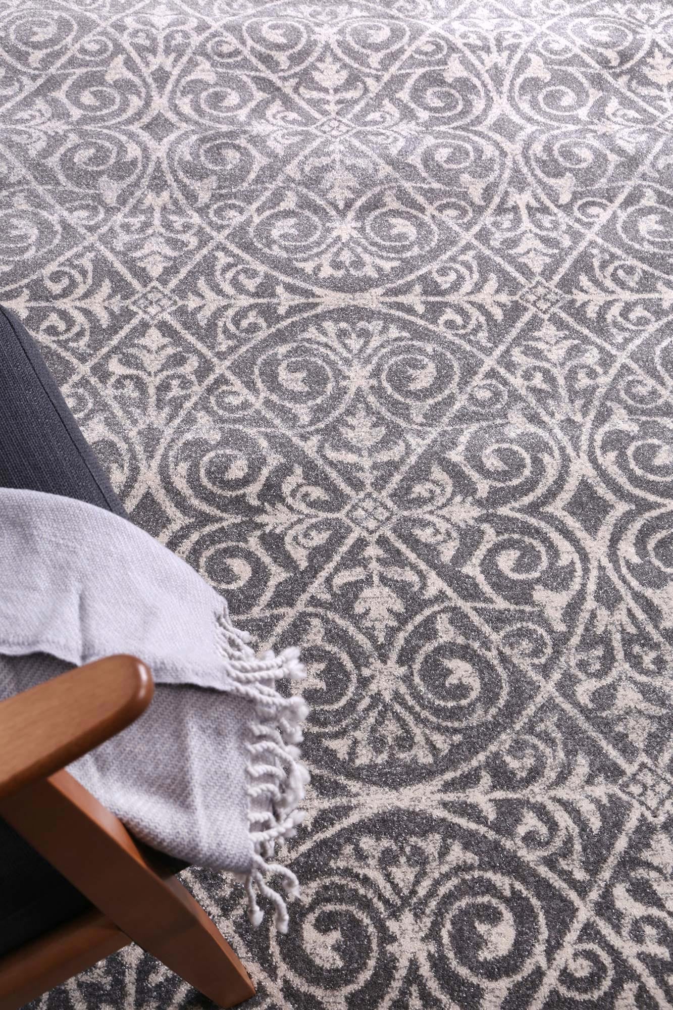 Delicate Katherine Grey & Ivory Rug