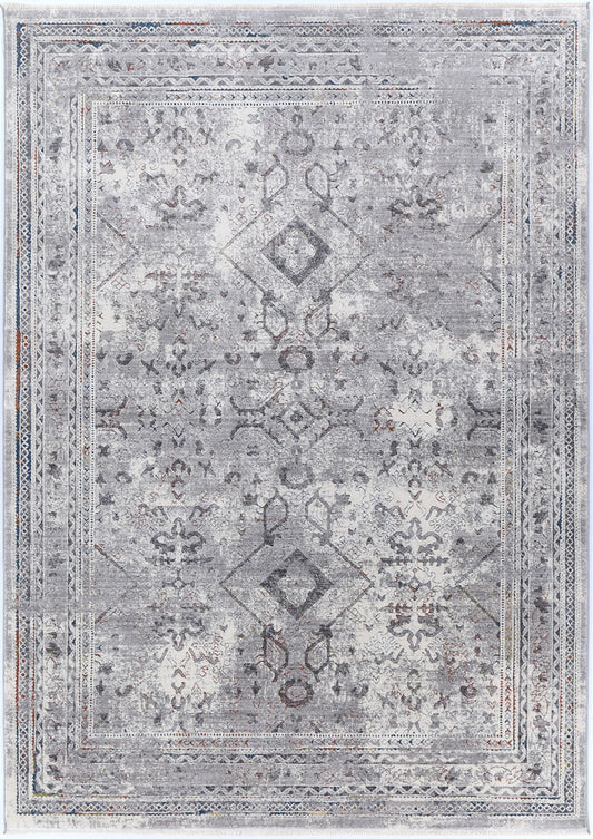 Almeras Border Diamond Grey Multi RugAlmeras Border Diamond Grey Multi Rug - /products/almeras-e0047-110