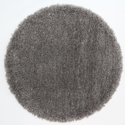 Flokati Super Soft Ultra Thick Charcoal Shaggy Round Rug