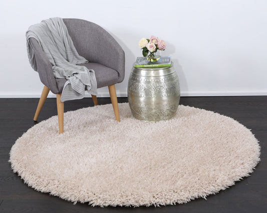 Flokati Super Soft Ultra Thick Cream Shaggy Round Rug - /products/flok80062crear