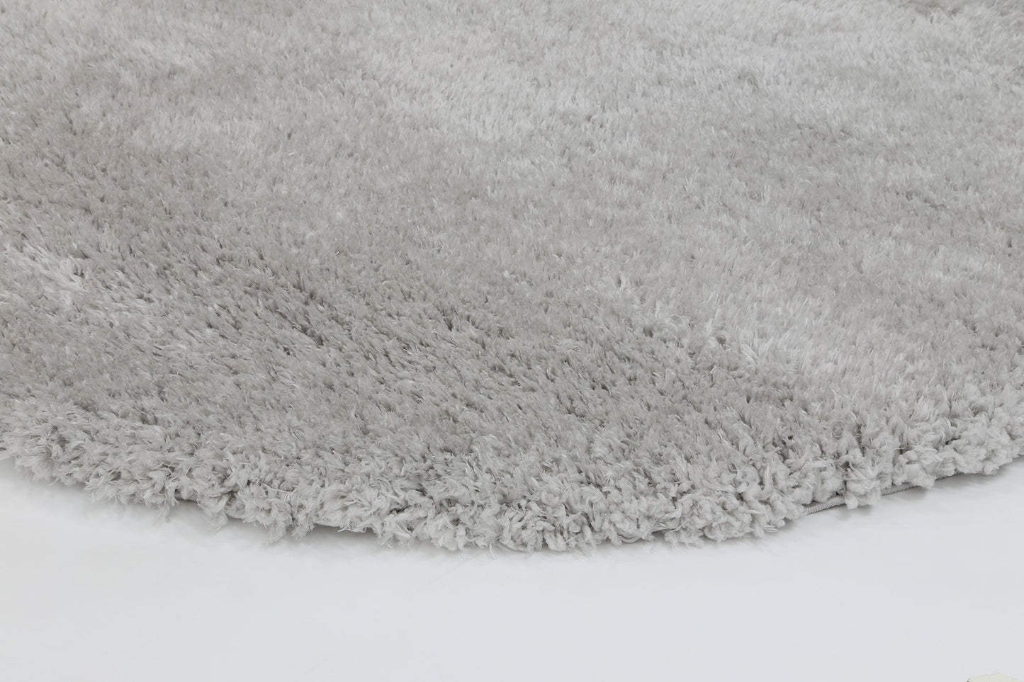 Flokati Super Soft Ultra Thick Silver Shaggy Round Rug