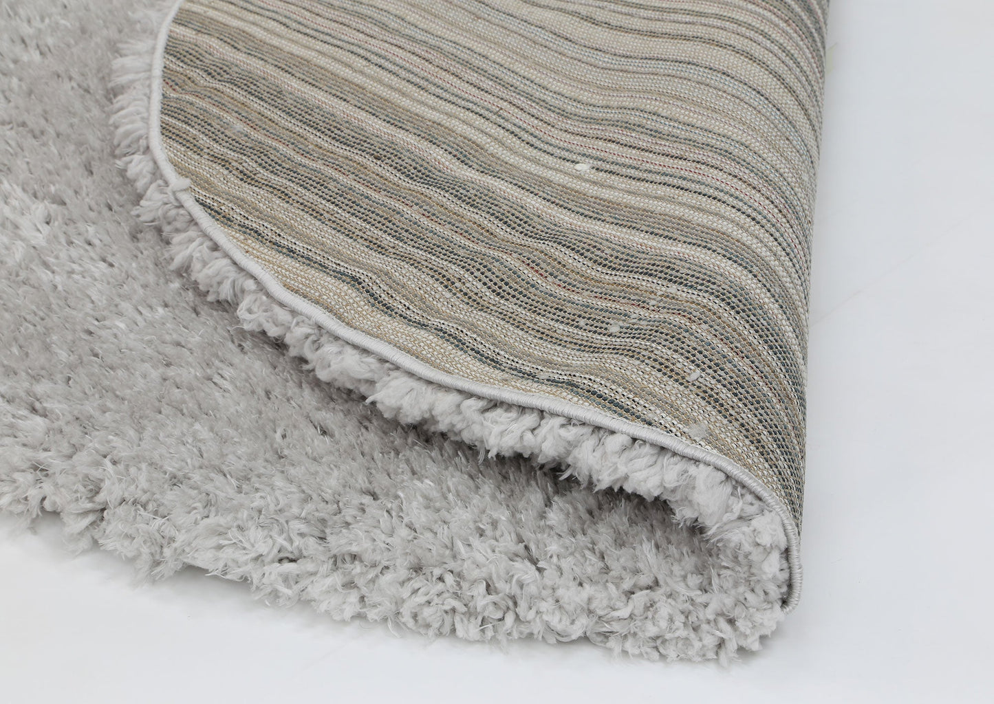 Flokati Super Soft Ultra Thick Silver Shaggy Round Rug