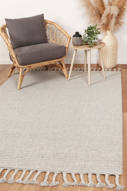 Goa Textured Wool Blend Grey Rug - /products/goa-d1-grey