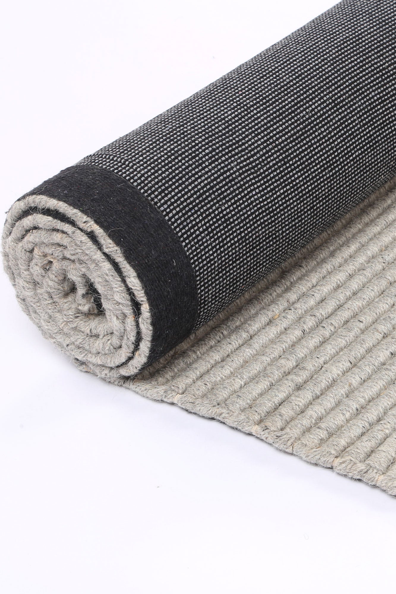 Goa Textured Wool Blend Grey Rug