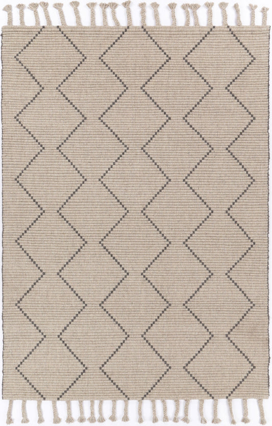 Goa Zig-Zag Wool Blend Ash RugGoa Zig-Zag Wool Blend Ash Rug - /products/goa-d2-ash