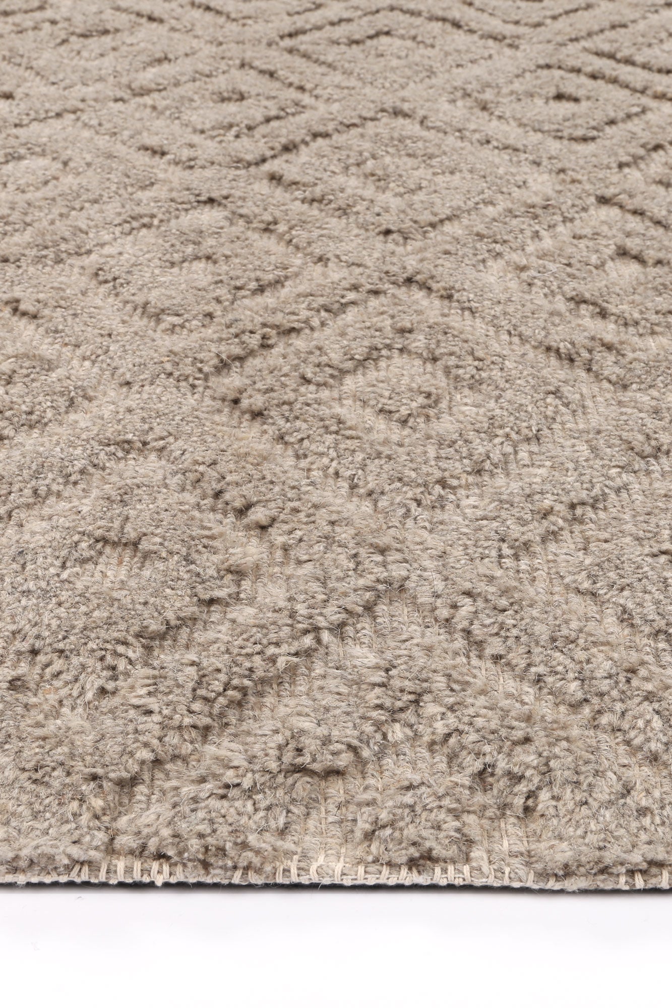 Goa Diamond Wool Blend Ash Rug