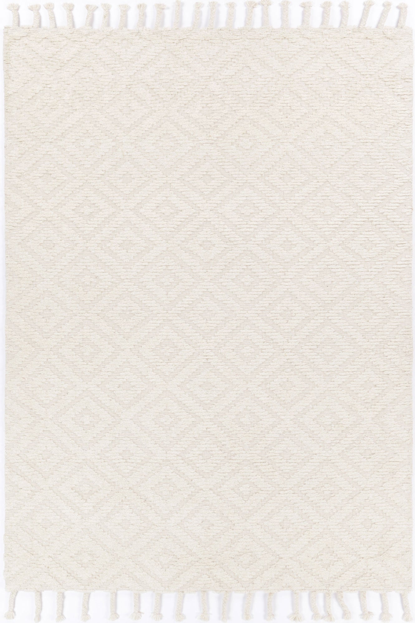 Goa Diamond Wool Blend Cream Rug