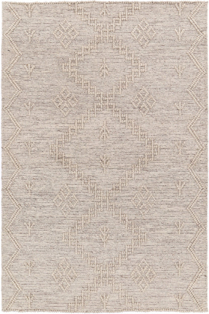 Goa Aztec Wool Blend Ash Rug (No Tassel)