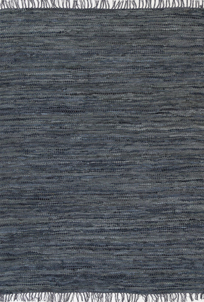 Gypsy Grey Leather Chindi Rug