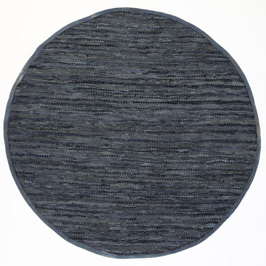 Gypsy Grey Leather Chindi Round RugGypsy Grey Leather Chindi Round Rug - /products/gypsy-round-grey-leather-chindi