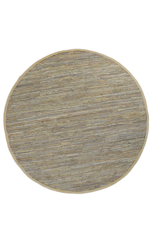 Gypsy Sage Leather Chindi Round RugGypsy Sage Leather Chindi Round Rug - /products/gypsy-round-sage-leather-chindi