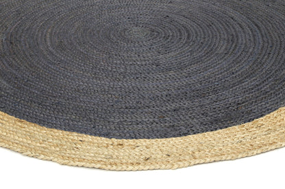 Hampton Centre Grey Jute Round Rug