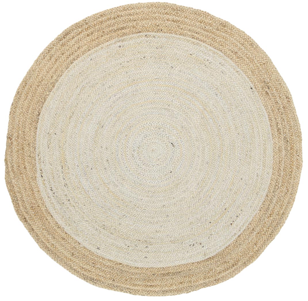 Hampton Centre Pearl Jute Round Rug