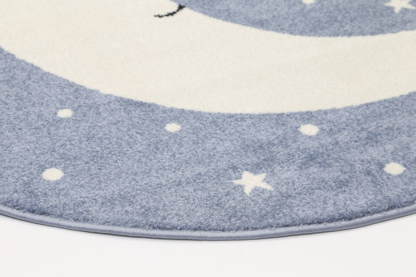 Happy Feet Nodding off to Nod Blue Round Kids Rug