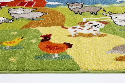 Happy Feet Farmyard Friends Multi Kids Rug