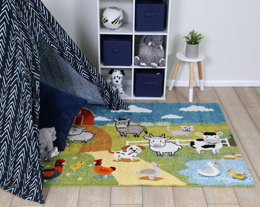 Happy Feet Farmyard Friends Multi Kids Rug - /products/happy-feet-farmyard-friends-multi-kids-rug