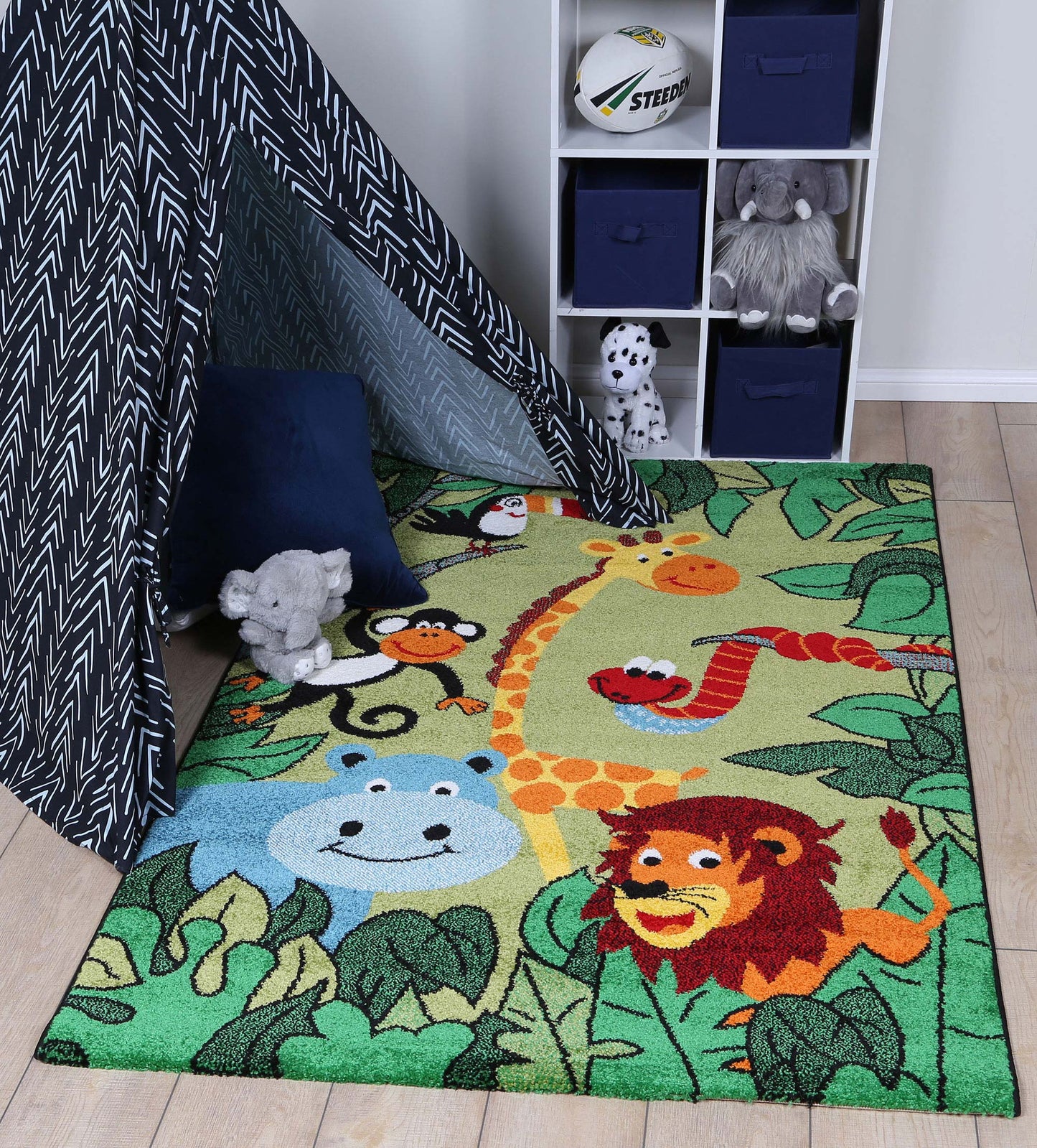 Happy Feet Jungle Jam Multi Kids Rug