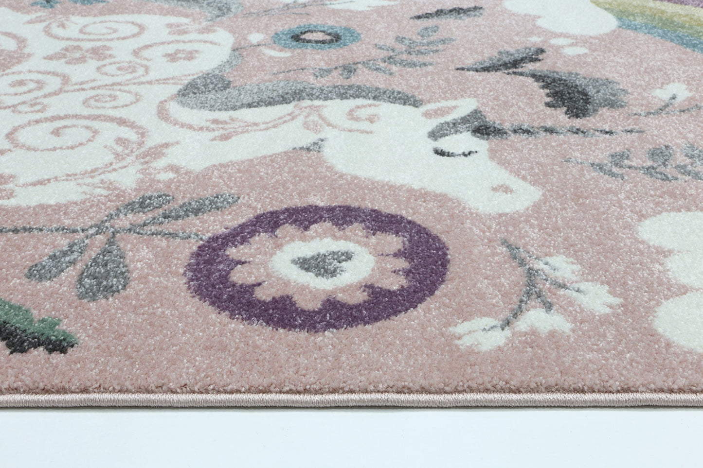 Happy Feet Kids Unicorn Rug Pink