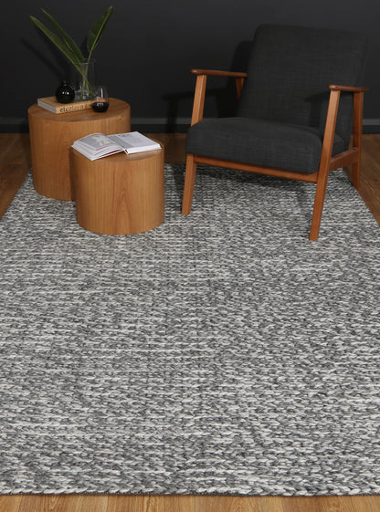 Harlow Cue Charcoal Wool Blend Rug