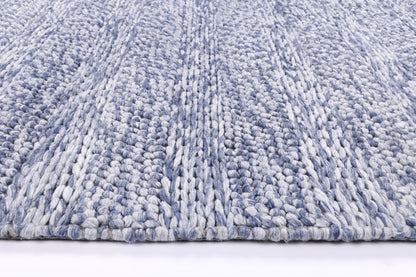 Harlow Ringlets Blue Wool Blend Rug